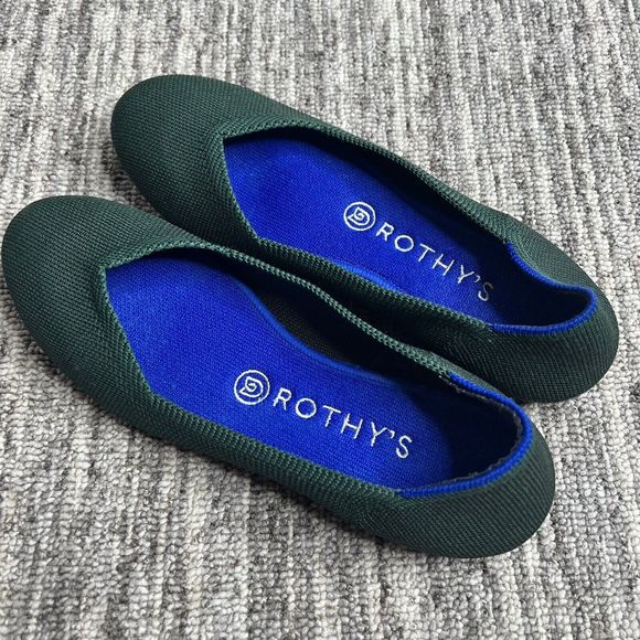 Rothy’s The Flat Women 7.5 Esmerald Green Retired - Picture 2 of 13